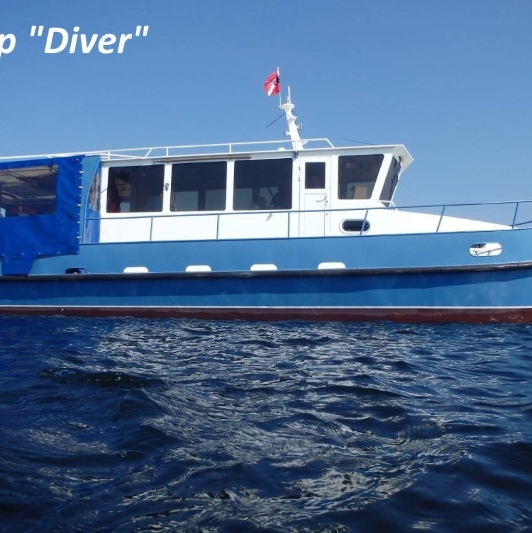 Фото арендуемой яхты Diver на сайте kater-yahta.com.ua